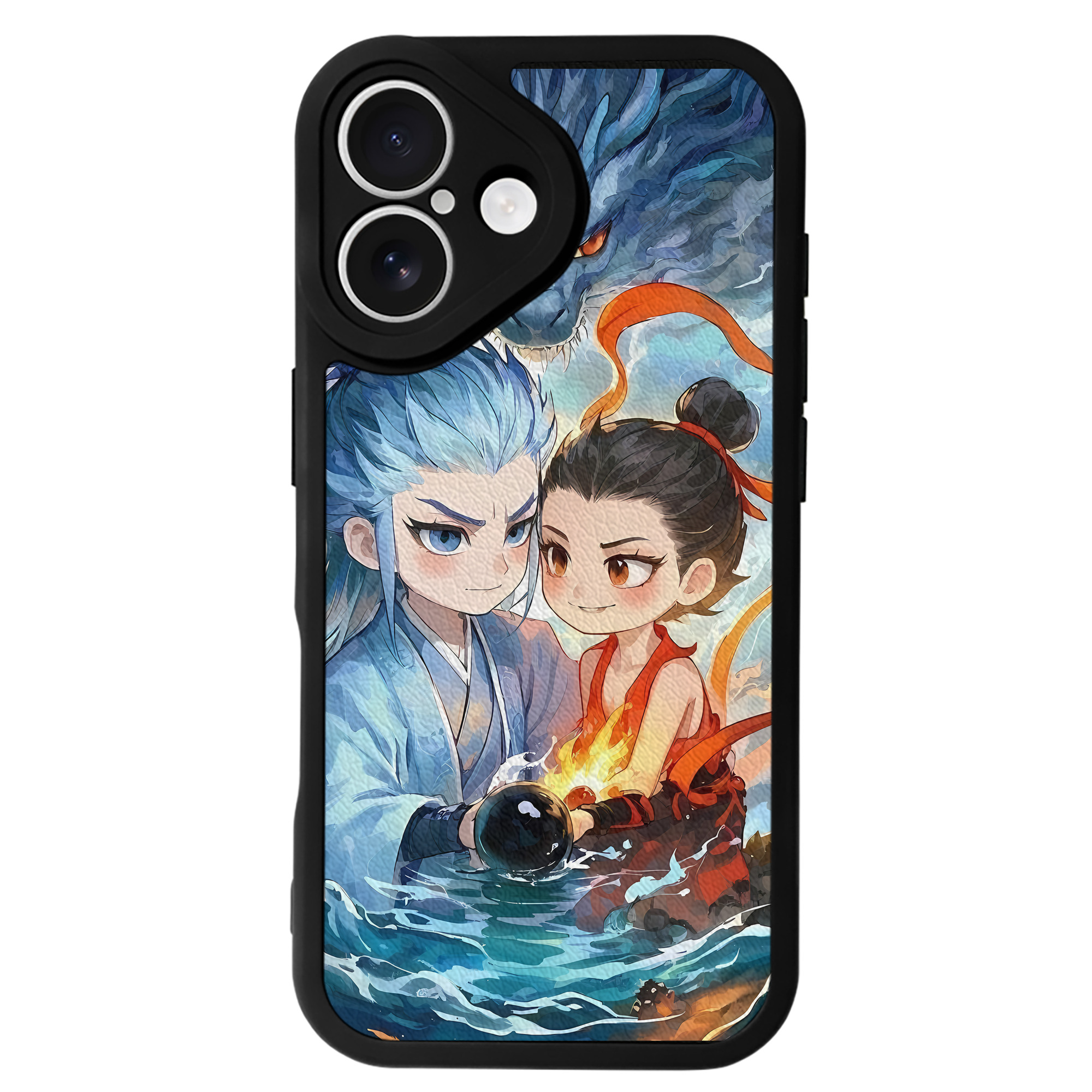（画像用） Ne Zha 2 ナタ 魔童の大暴れ 【iPhone 16シリーズ対応】シリコンスマホケース（レザー調） 材質：シリコン